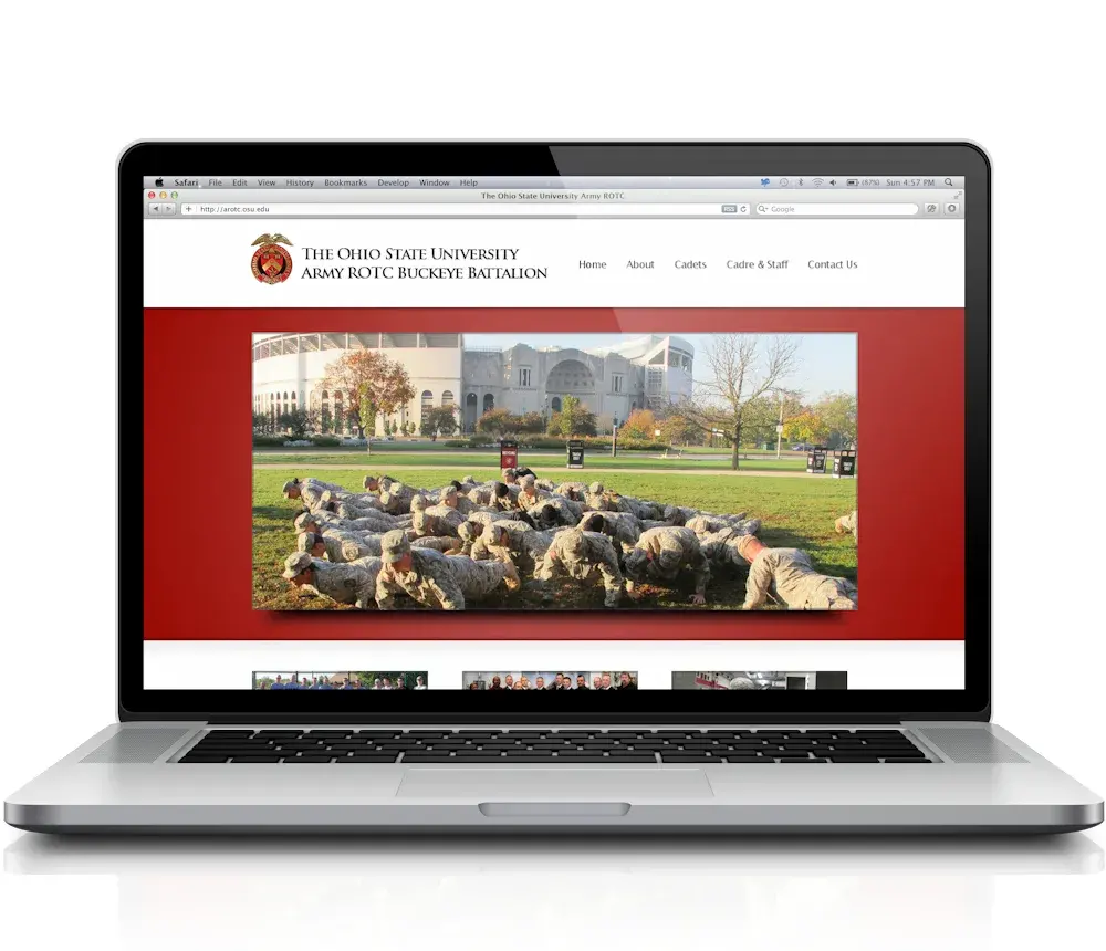 A website Columbus Website Design built, shown on a laptop