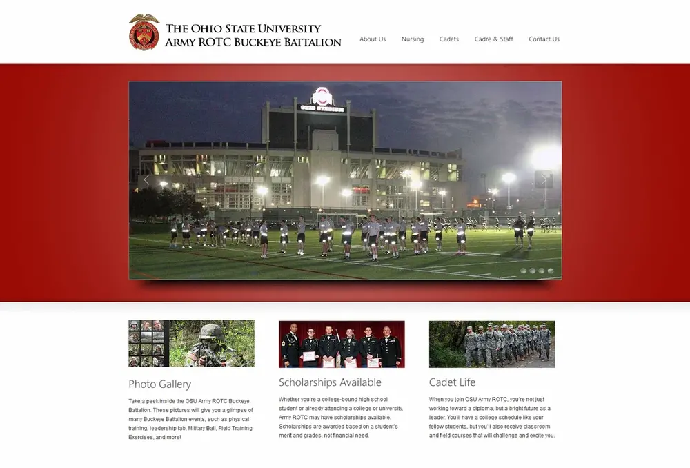 A website built by Columbus Website Design, shown across devices