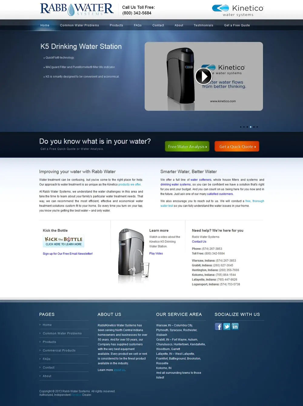 Rabb Water Systems website built by Columbus Website Design