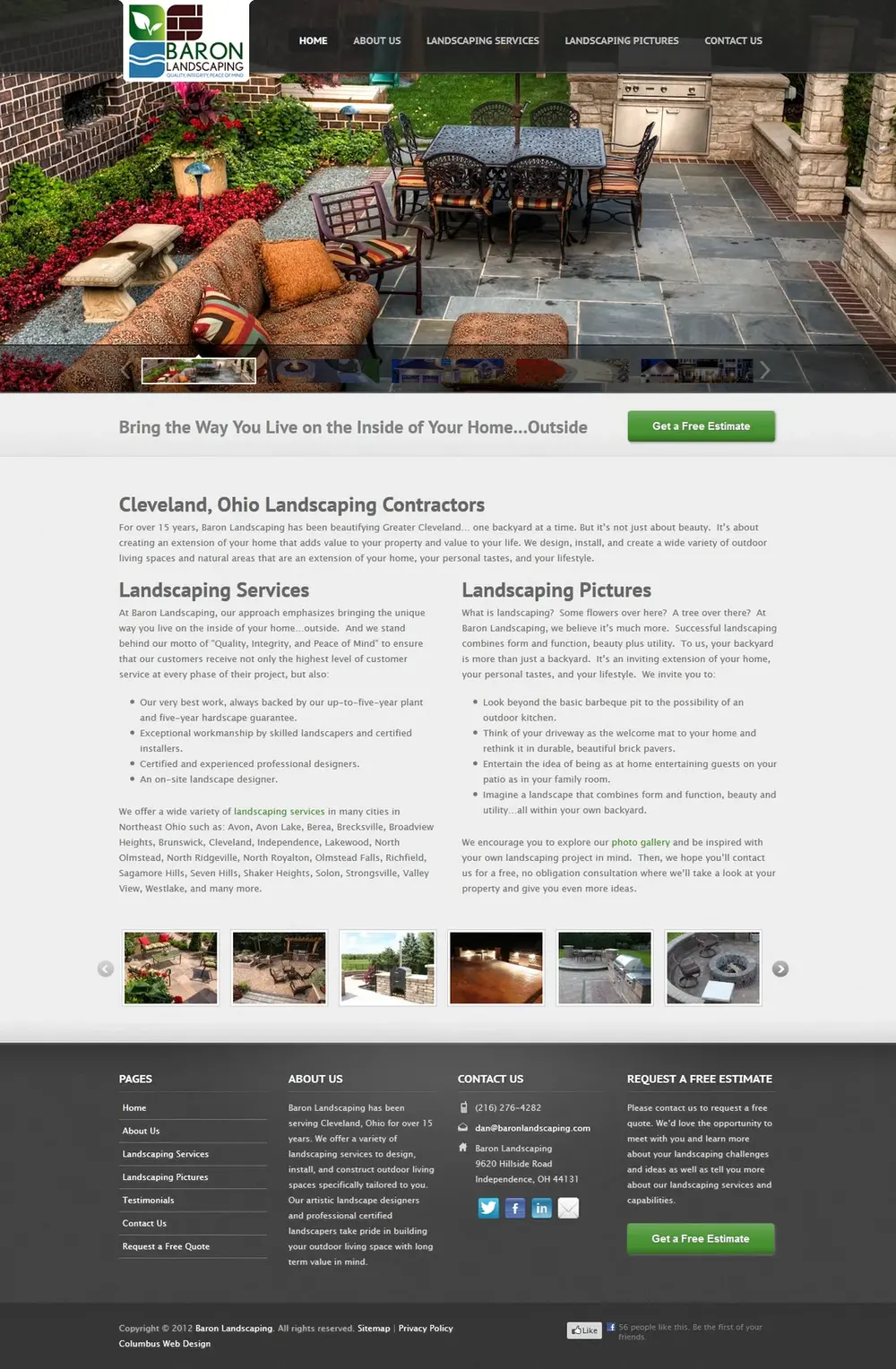 Landscaping Company website built by Columbus Website Design